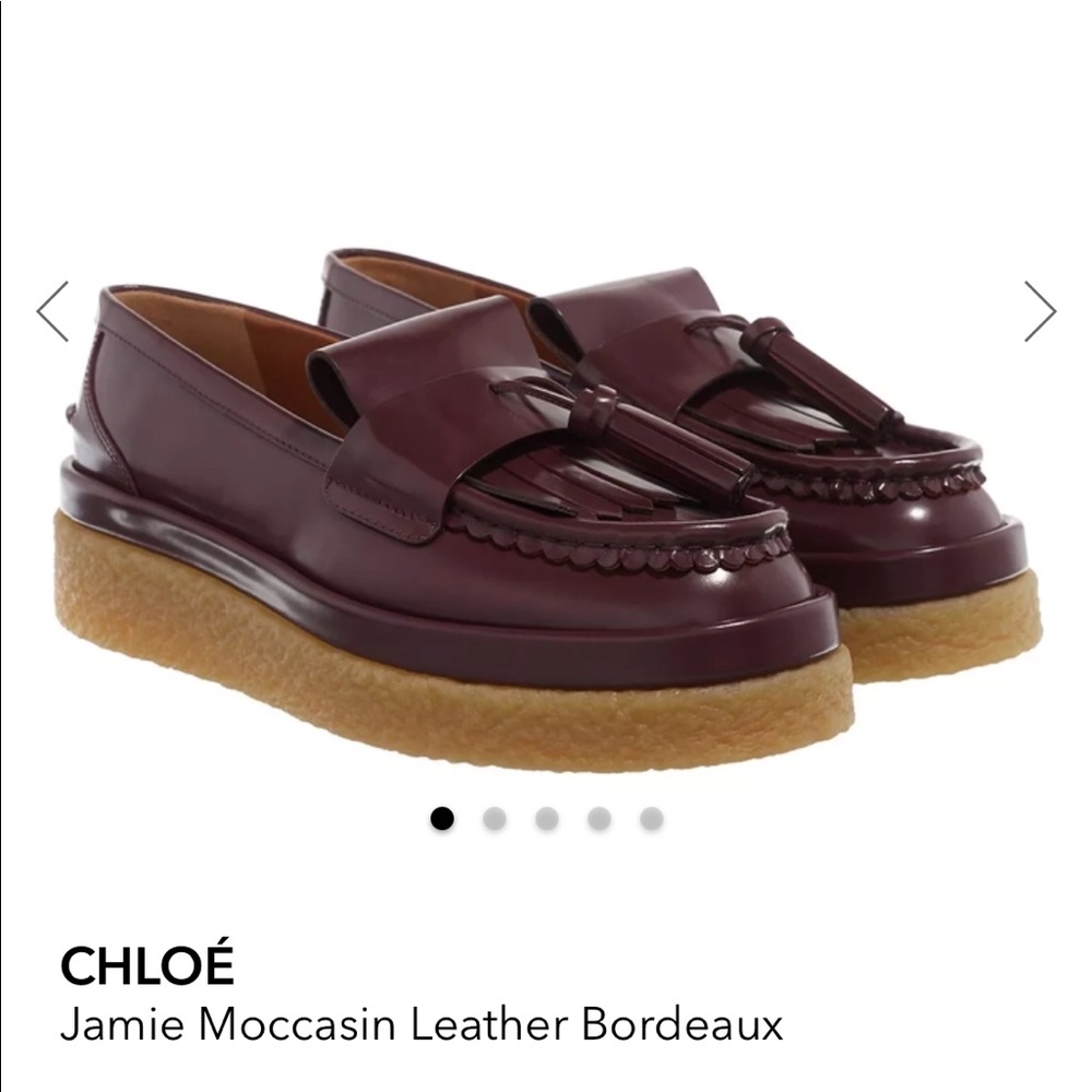 Burgundy Chloe loafers